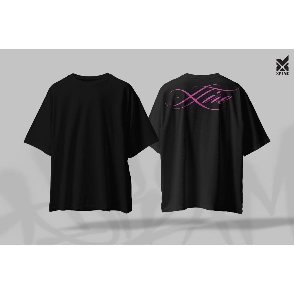 XFIRE OVERSIZED XFIRE SOFT TSHIRT สีดําและสีขาว