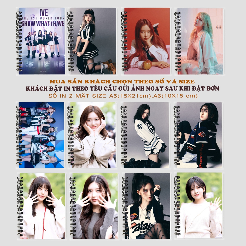 โน๊ตบุ๊ค A5 A6 IVE Gaeul Rei Wonyoung Liz Leeseo Yujin MAU1369P6