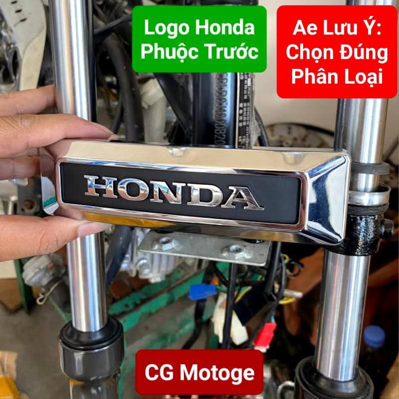 โลโก้ฮอนด้า [ชุบโครเมียม] และแพทจับหน้า Moto Win100 CG125 CM Monkey DAX Chaly 67 CL CD CB
