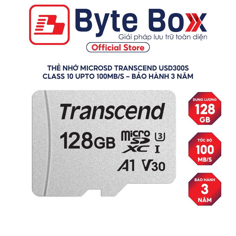 Transcend USD300S การ์ดหน่วยความจํา MicroSD 8GB / 16GB / 32GB / 64GB / 128GB Class 10 upto 100MB/s -