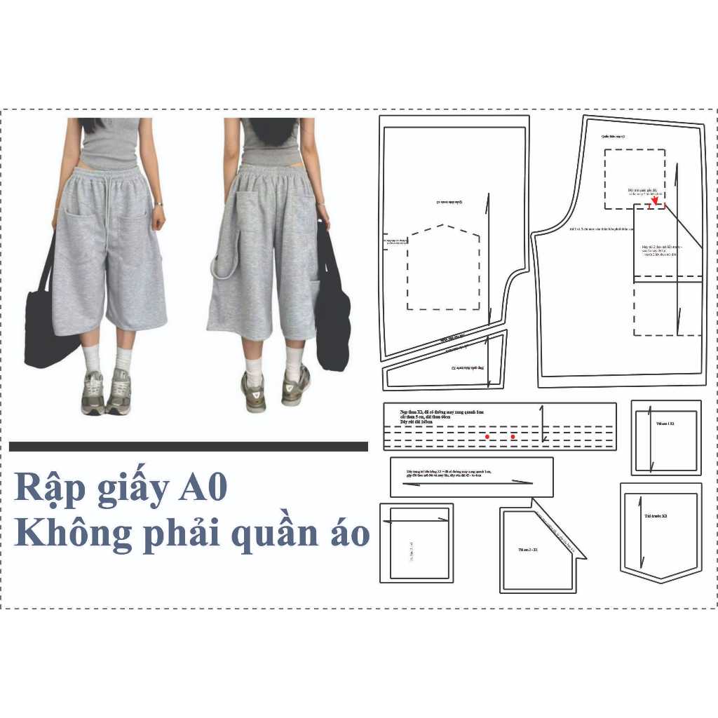 Draw on A0 paper รหัส 1751 - กางเกงขาสั้น unisex
