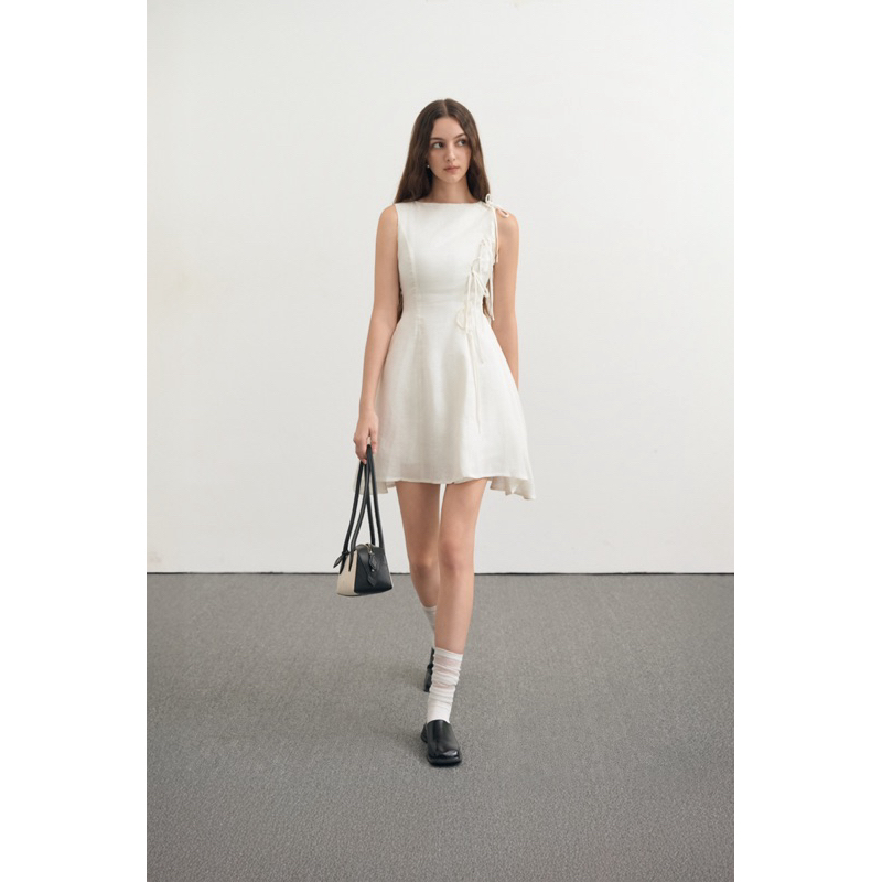 FIGANDTONKA - มินิเดรสผ้าลินินผูกโบว์ - PAPILLON DRESS