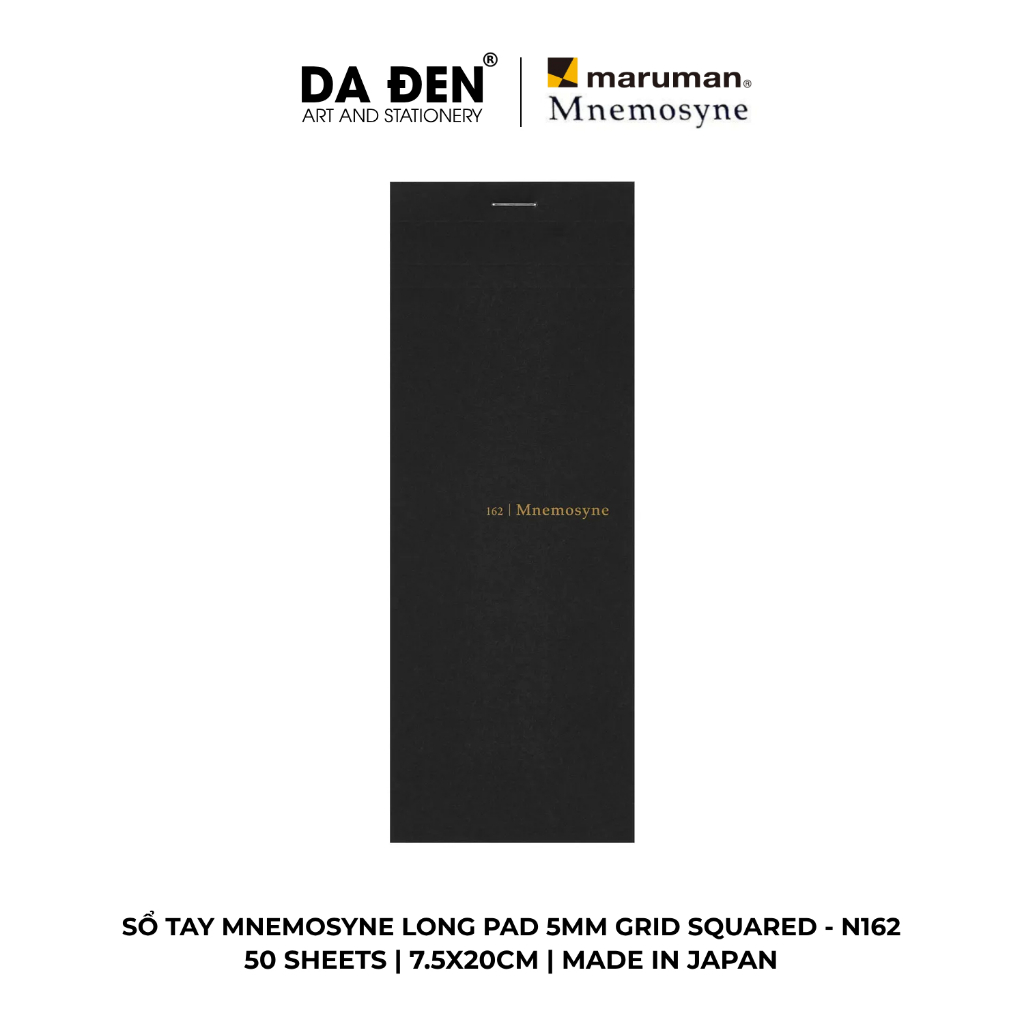 [ผิวสีดํา - DISTRICT 3] Maruman Mnemosyne Notebook Grid Squared แผ่นรองยาว 5 มม. N161/N162