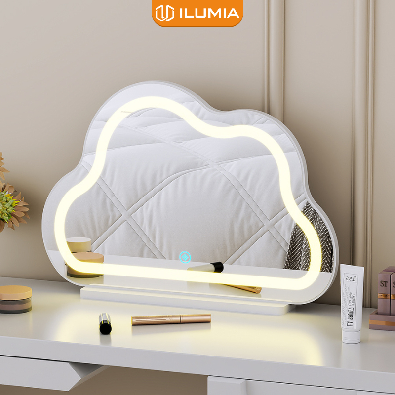 กระจกแต่งหน้า led รูปทรงเมฆสีขาว ยี่ห้อ ILUMIA - GP403