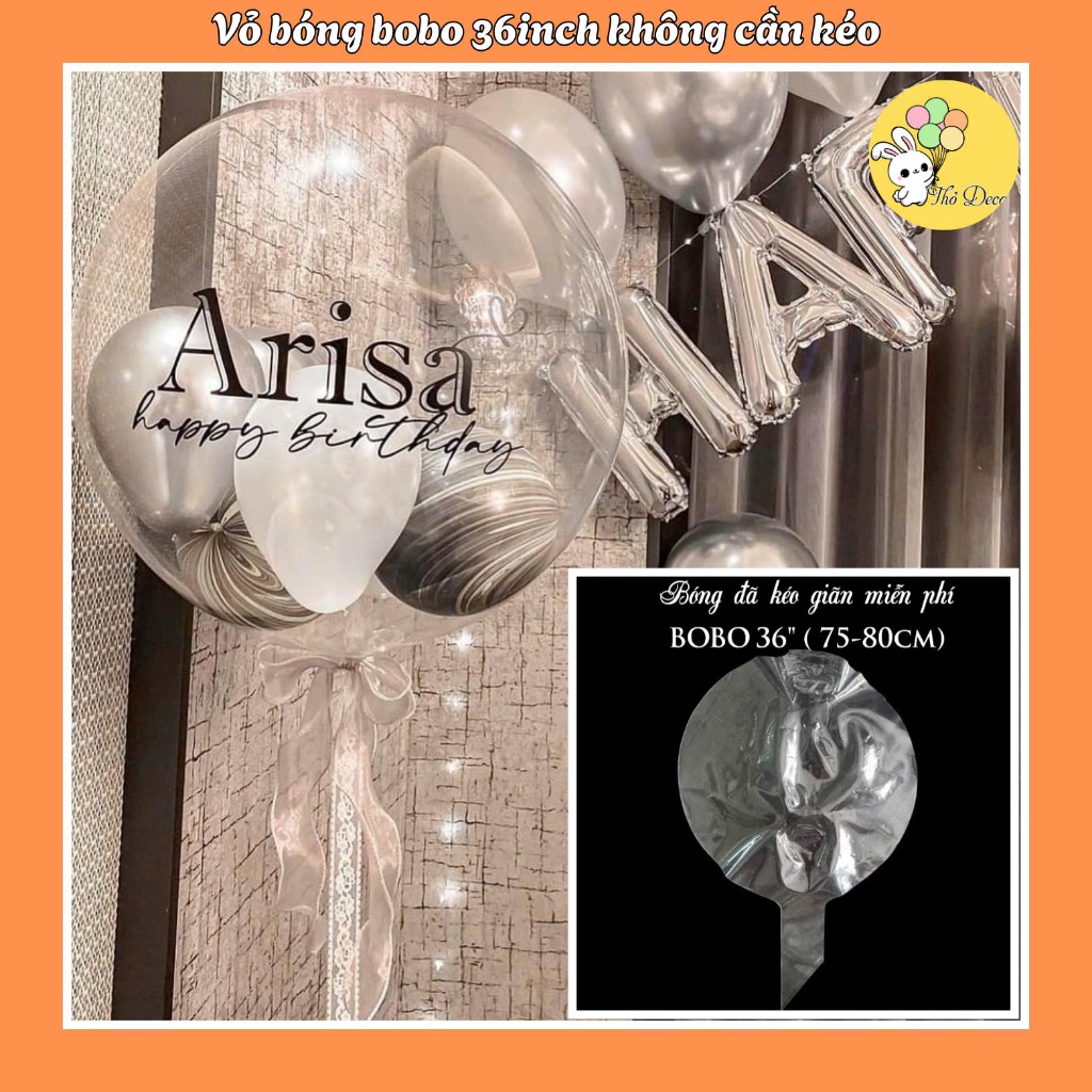 ลูกโป่งใสจัมโบ้ พลาสติก PE RABBIT SHOP A03 36 นิ้ว