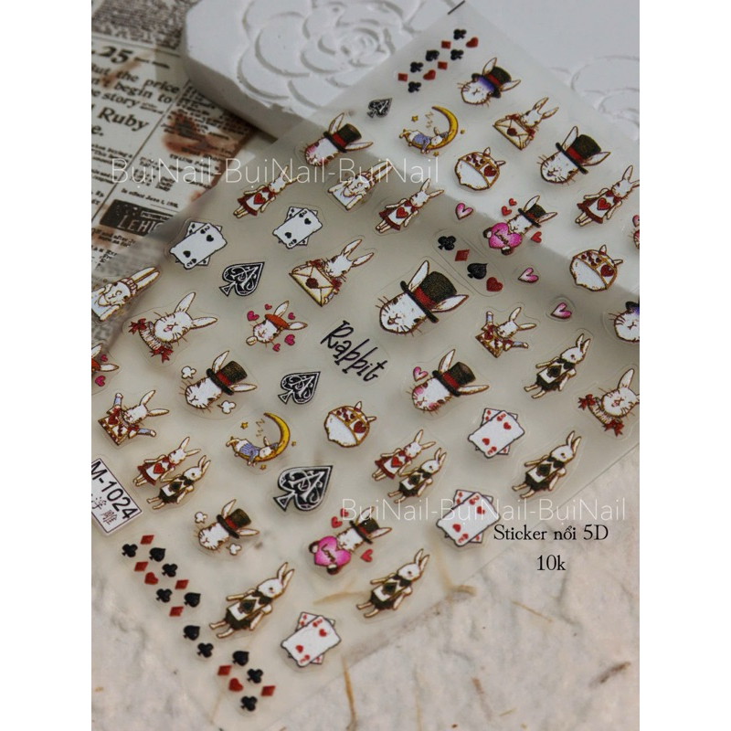 RABBIT RABBIT 5D FLOATING STICKER ( M - 1024 )