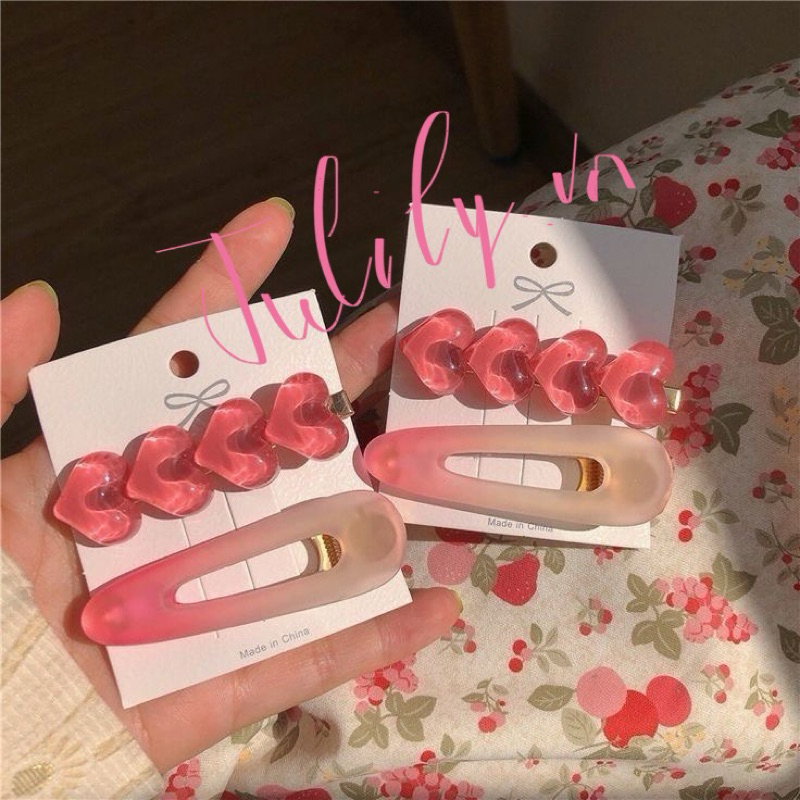 Set 4 หัวใจสีชมพู July หวานๆ