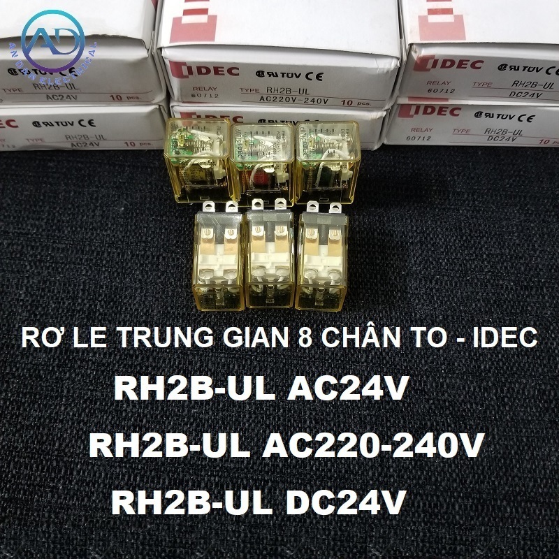 IDEC 5A รีเลย์ระดับกลาง RM2S-UL RY4S-UL, รีเลย์ 10A RH2B-UL RH4B-UL DC12V DC24V AC24V AC220V