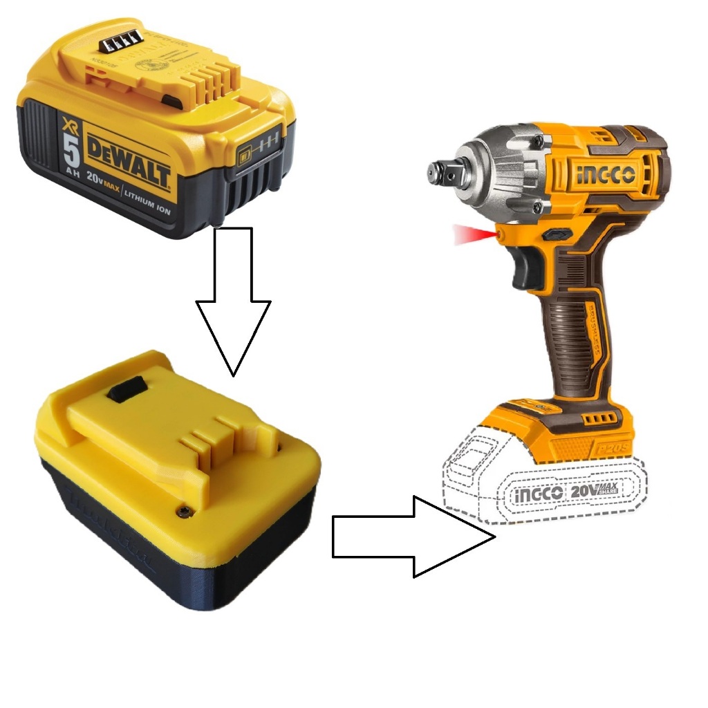 อะแดปเตอร์แบตเตอรี่ DEWALT สําหรับ INGCO TOTAL 20v (ไม่รวมเครื่องและแบตเตอรี่)