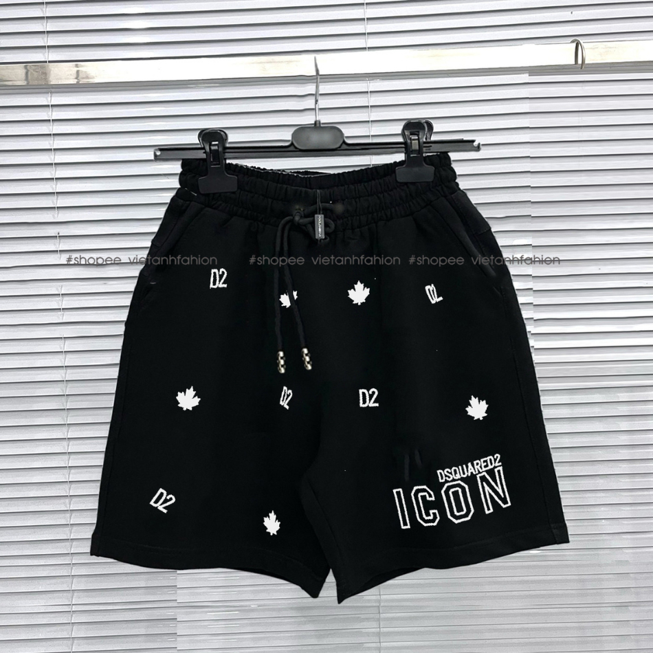 กางเกงขาสั้น Dsq Perforated ICON สําหรับผู้ชายและผู้หญิง กางเกงขาสั้น Dsq icon Perforated สําหรับเด็