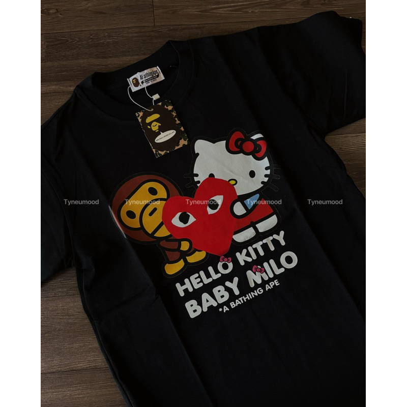 Kitty x Bape คอตตอน 100% • เสื้อผ้า VN •