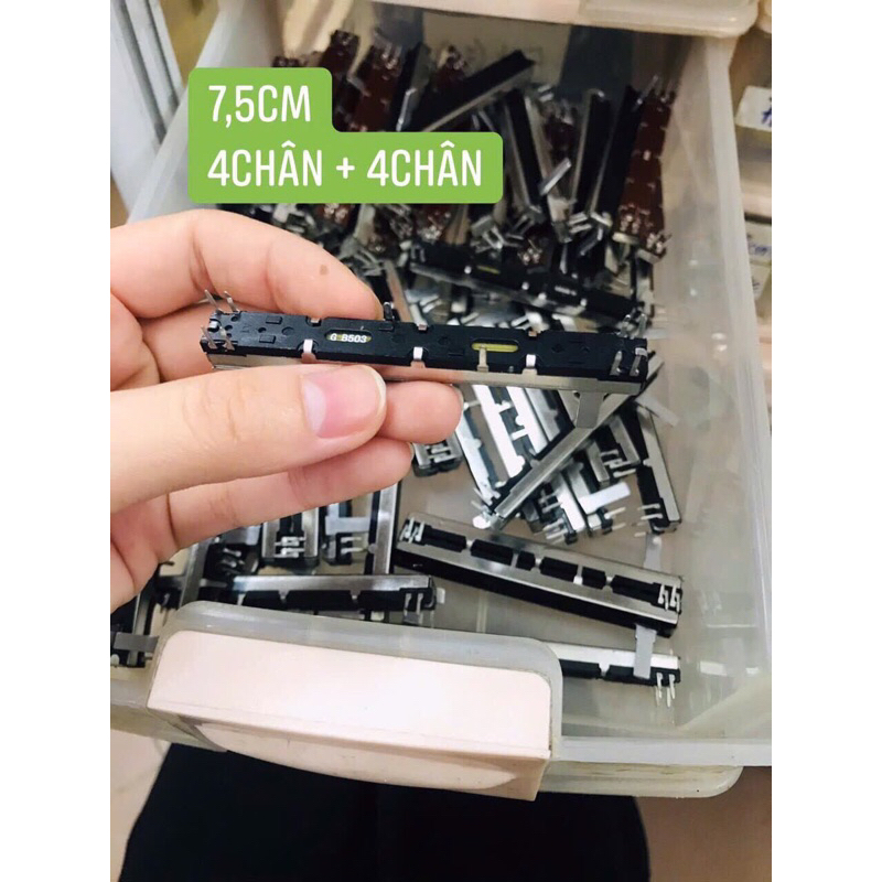 Clicker potentiometer 7.5cm 4 ขา + 4 ขา 100k