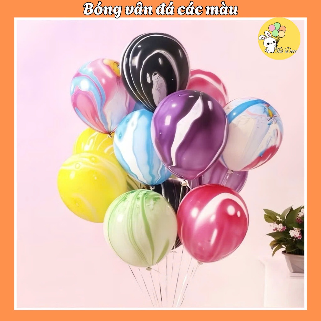 [BEAUTIFUL TYPE] Combo of 10/20/50 ขนาดใหญ่ 30 ซม. ลูกบอลลายหินหลากสี PK31 DECOR RABBIT HOUSE