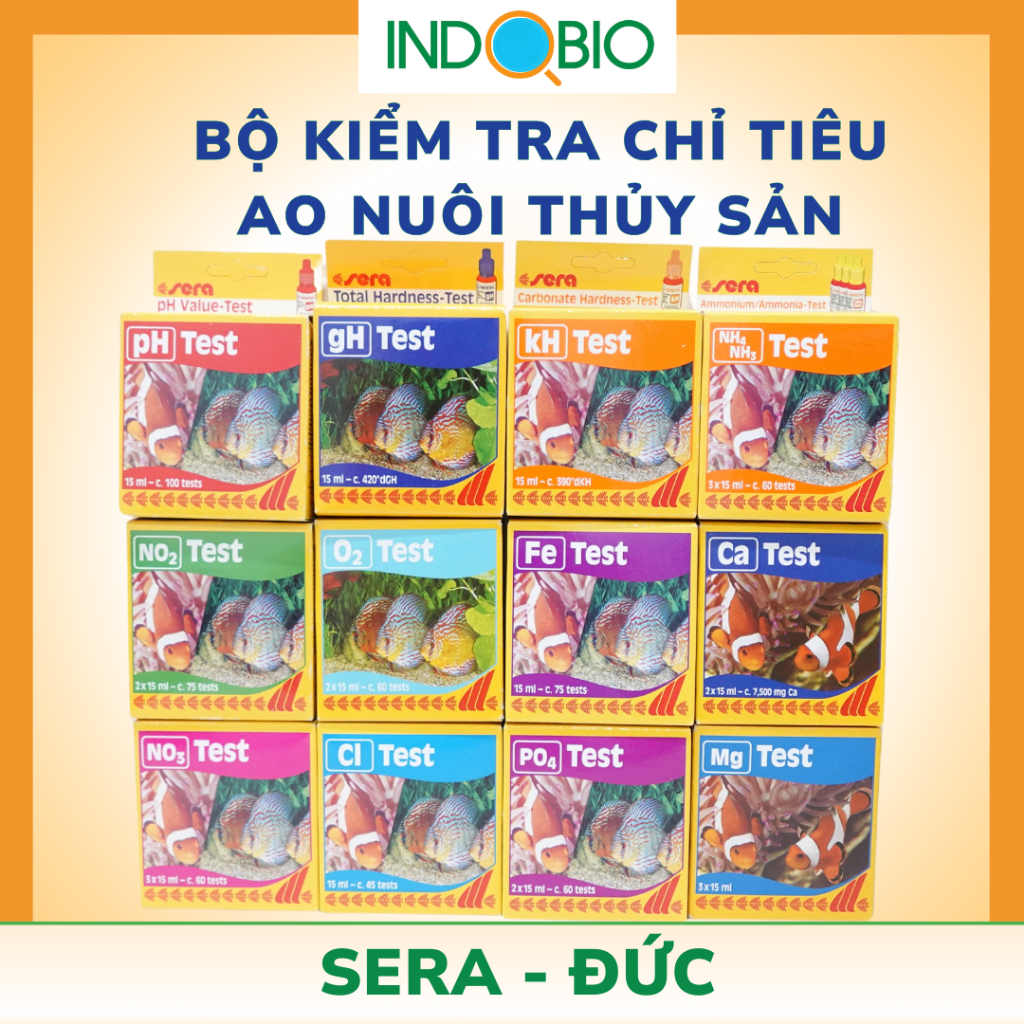 [AVAILABLE STOCK] TEST SERA | ESTING ENVISRONMENT IN AQUARIUM PONDS (pH, kH, gH, NO3, NH3/NH4, O2, P