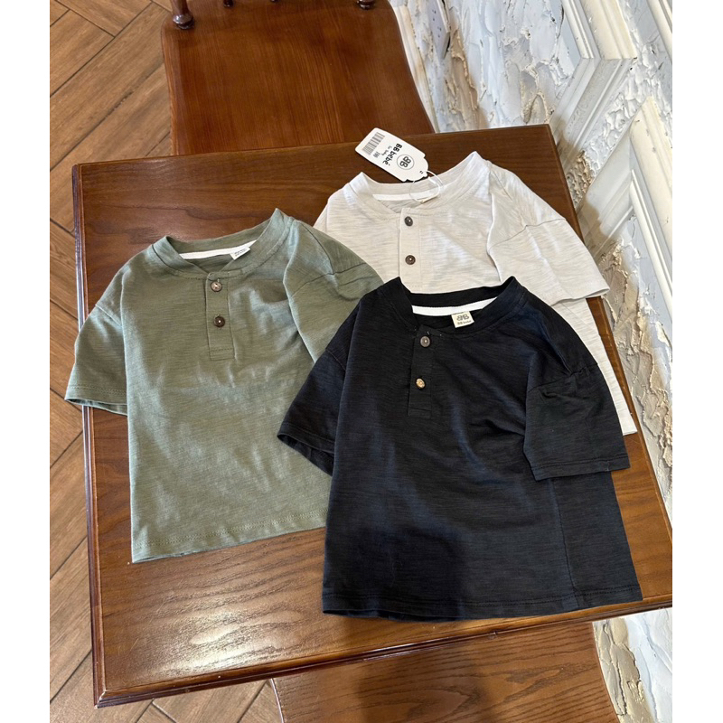 SET OF 3 WHITE BLACK MOUSE COLLAR SHIRT BT