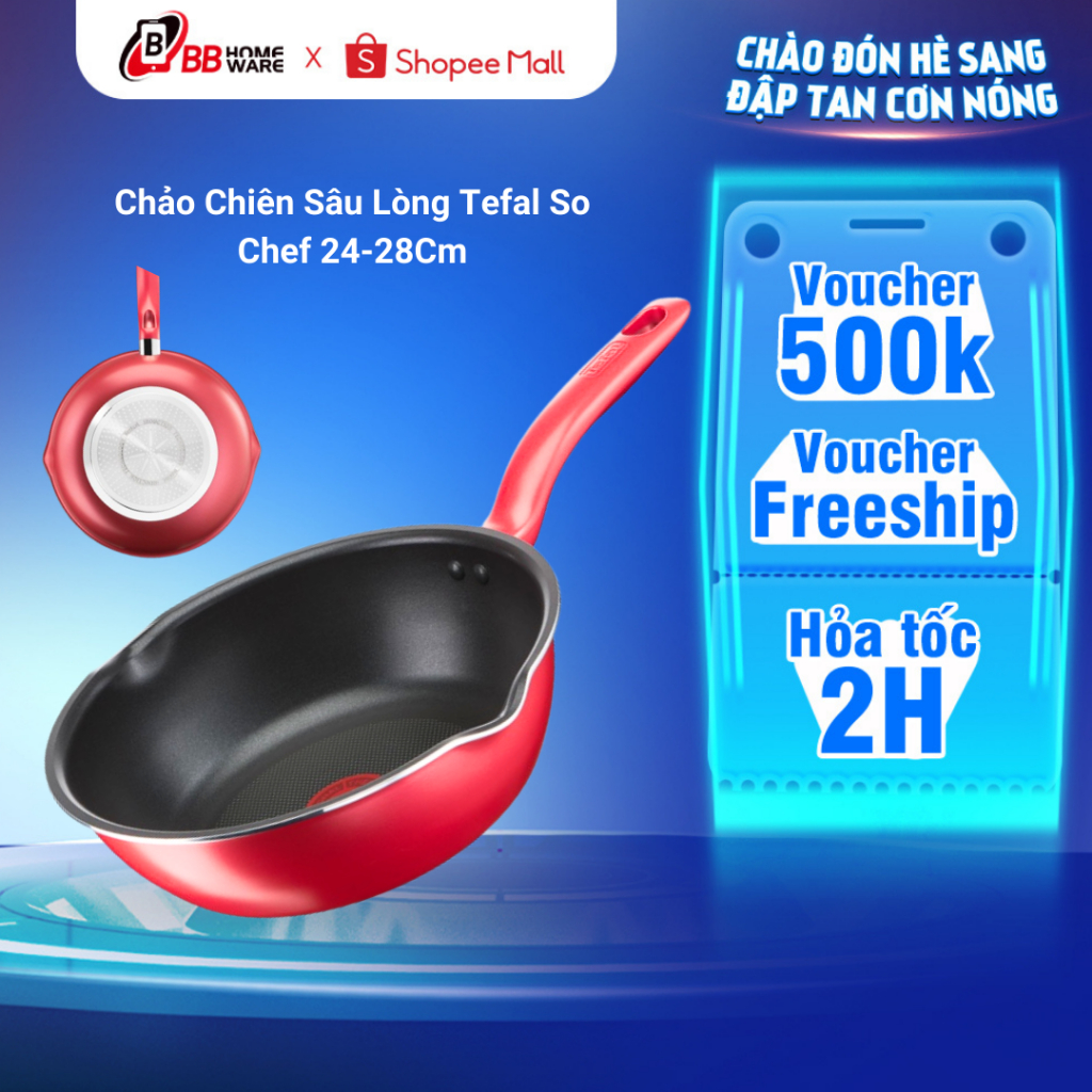 Tefal So Chef G กระทะก้นลึก1358496/G1358696 24-28Cm - Tefal กระทะนอนสติ๊ก ใช้กับเตาทุกประเภท - สินค้