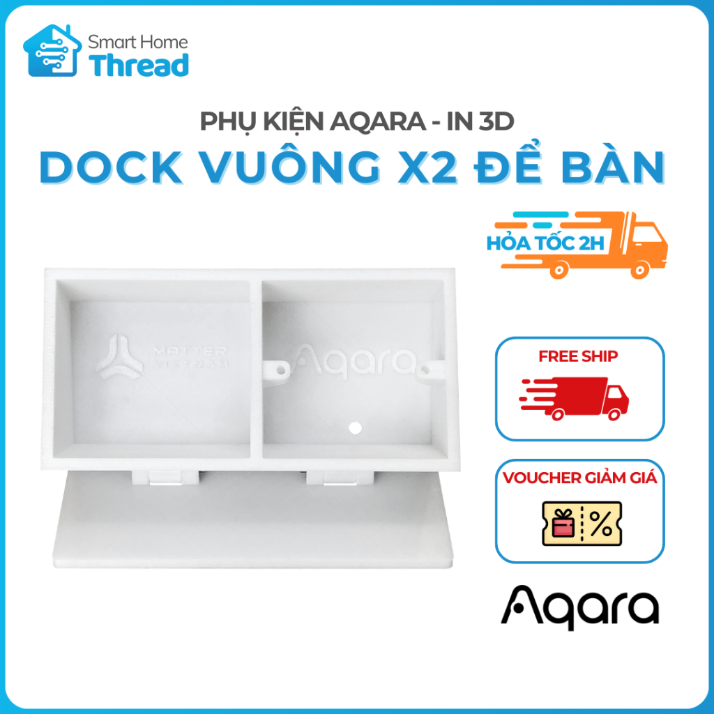 [การพิมพ์ 3D] Square Switch Desk Dock X2, เหมาะสําหรับ Aqara Square Switch - สินค้าพิมพ์ 3D, อุปกรณ์