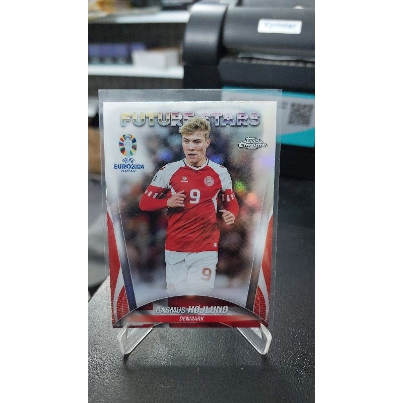 การ์ดฟุตบอล H824 Hojlund เดนมาร์ก Topps Euro 2024