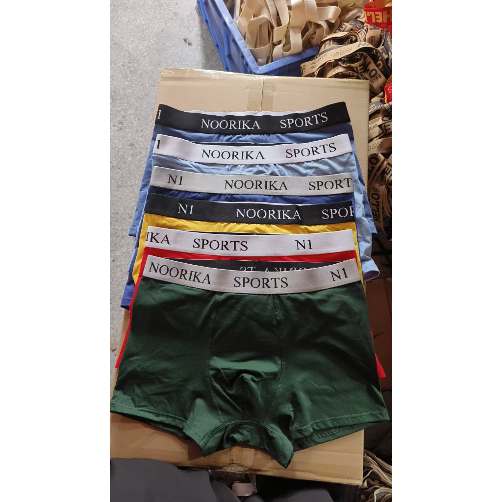 Noorika N1 Premium Mens Boxer Lingerie Cotton 95%/Spandex 5% ต้านเชื้อแบคทีเรีย ระงับกลิ่นกาย