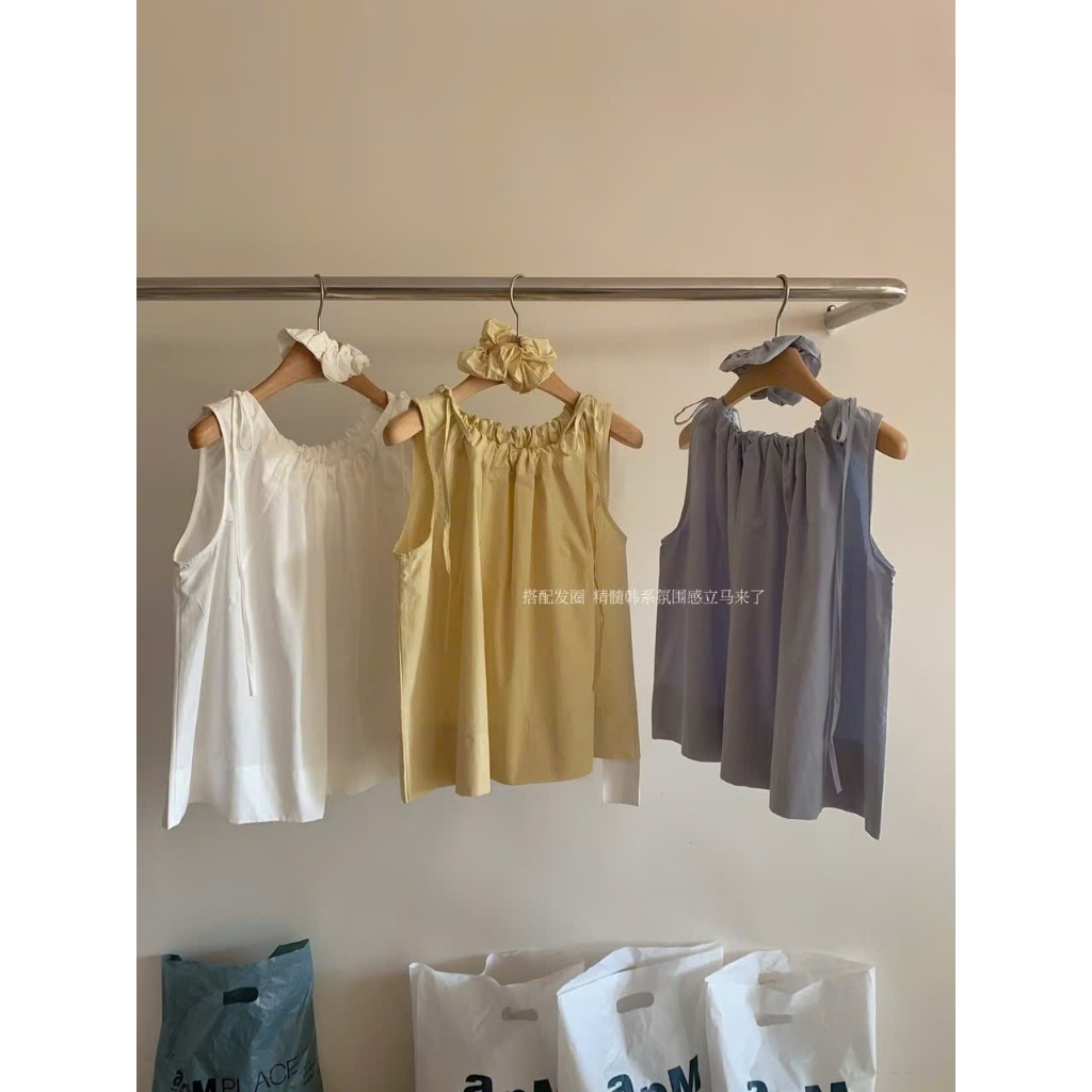 [hair tie INCLUDED] เสื้อกล้ามผูกคอมีเชือกผูกผม XONXENSHOP PCT รหัส 1751