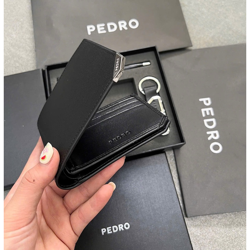 [ครบกล่อง]PEDRO MENS WALLET SET WITH PEN โลโก้คมชัดสุดๆ