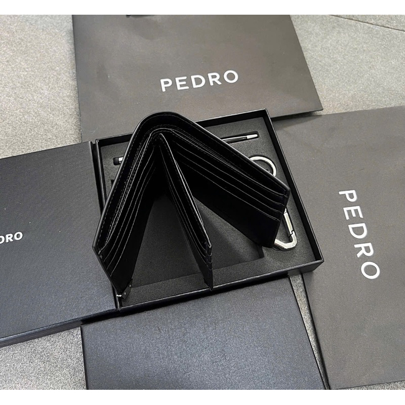 [ครบกล่อง]PEDRO MENS WALLET SET WITH PEN โลโก้คมชัดสุดๆ