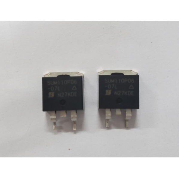 P-channel MOSFET ส่วนประกอบ SUM110P06 (110A-60V)
