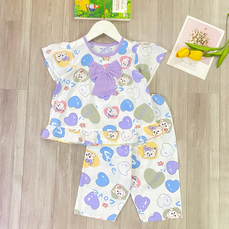 9-42kg GIRLS ชุดลินิน/โทเล่แขนสั้นและกางเกงขายาว