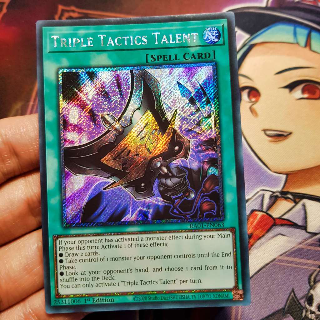 การ์ด Yugioh ของแท้ | Triple Tactics Talent | RA01 Platinum Secret หายาก