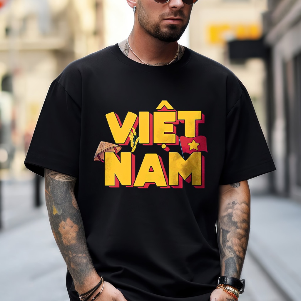 เสื้อยืดเวียดนาม Freedom Warm No Happiness I love Vietnam Local Brand Oversize 575