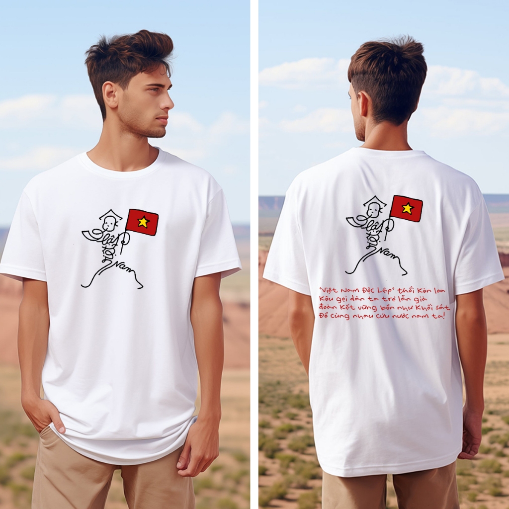 เสื้อยืดเวียดนาม Freedom Warm No Happiness I love Vietnam Local Brand Oversize 576