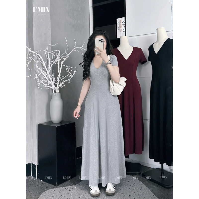 เดรสคอเต่าบานยาวไซส์ใหญ่ 40-120kg(d2)