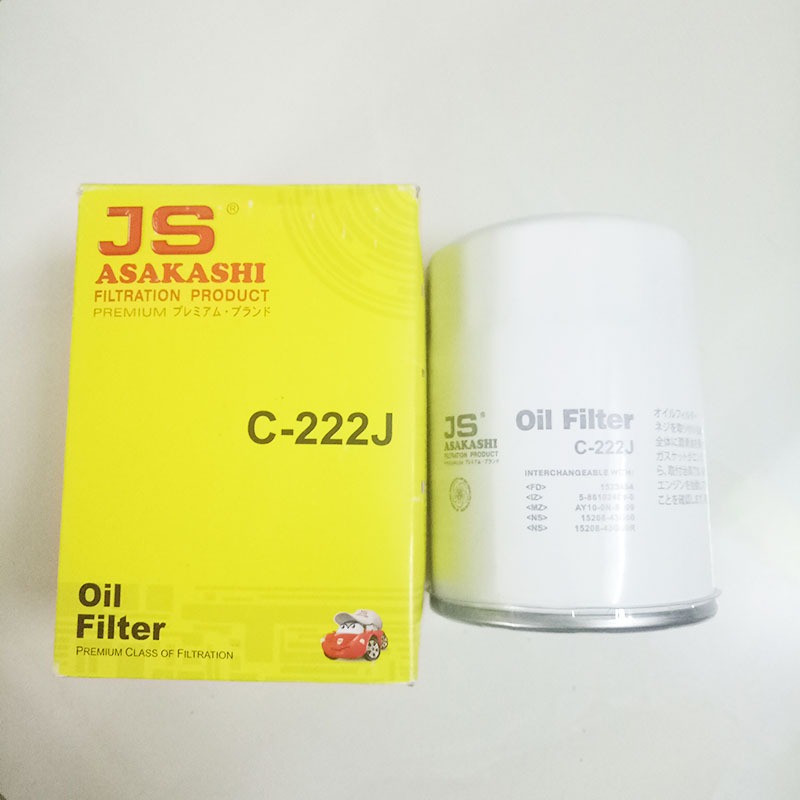 กรองน้ํามันเครื่องสําหรับ Toyota Land Cruiser 1998 -2003 รหัส C222J by JS Asakashi Japan