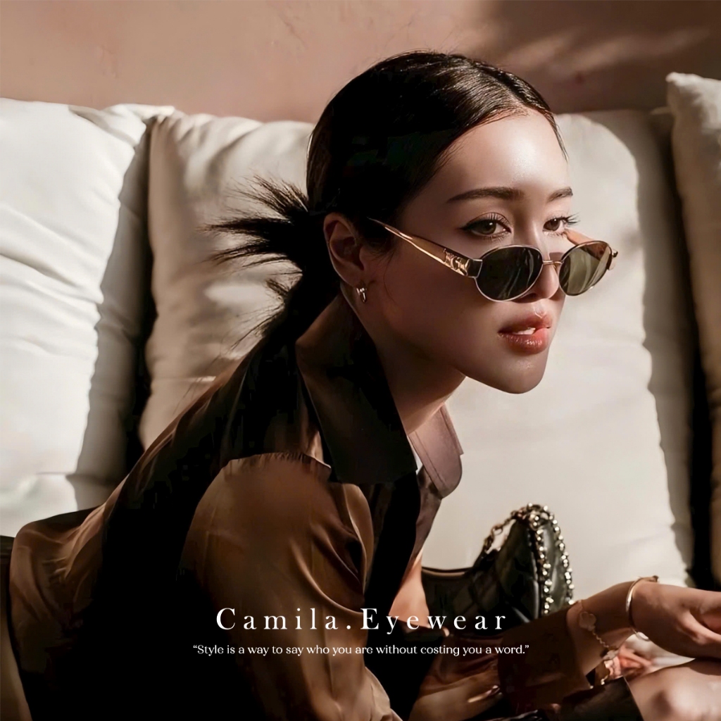 แว่นกันแดดแฟชั่น Celen ทรงตาวงรี และกรอบโลหะผสมรอยขีดข่วนที่ละเอียดอ่อน C8122 – แว่นกันแดดผู้หญิง ราคา ถูกที่สุด ดีลบีเคเค แกลเลอรีภาพที่ 7
