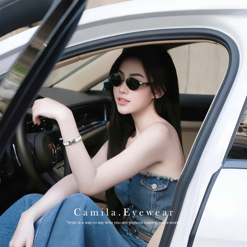 แว่นกันแดดแฟชั่น Celen ทรงตาวงรี และกรอบโลหะผสมรอยขีดข่วนที่ละเอียดอ่อน C8122 – แว่นกันแดดผู้หญิง ราคา ถูกที่สุด ดีลบีเคเค แกลเลอรีภาพที่ 8