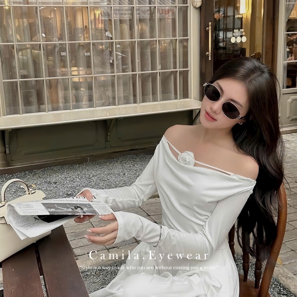 แว่นกันแดดแฟชั่น Celen ทรงตาวงรี และกรอบโลหะผสมรอยขีดข่วนที่ละเอียดอ่อน C8122 – แว่นกันแดดผู้หญิง ราคา ถูกที่สุด ดีลบีเคเค แกลเลอรีภาพที่ 9