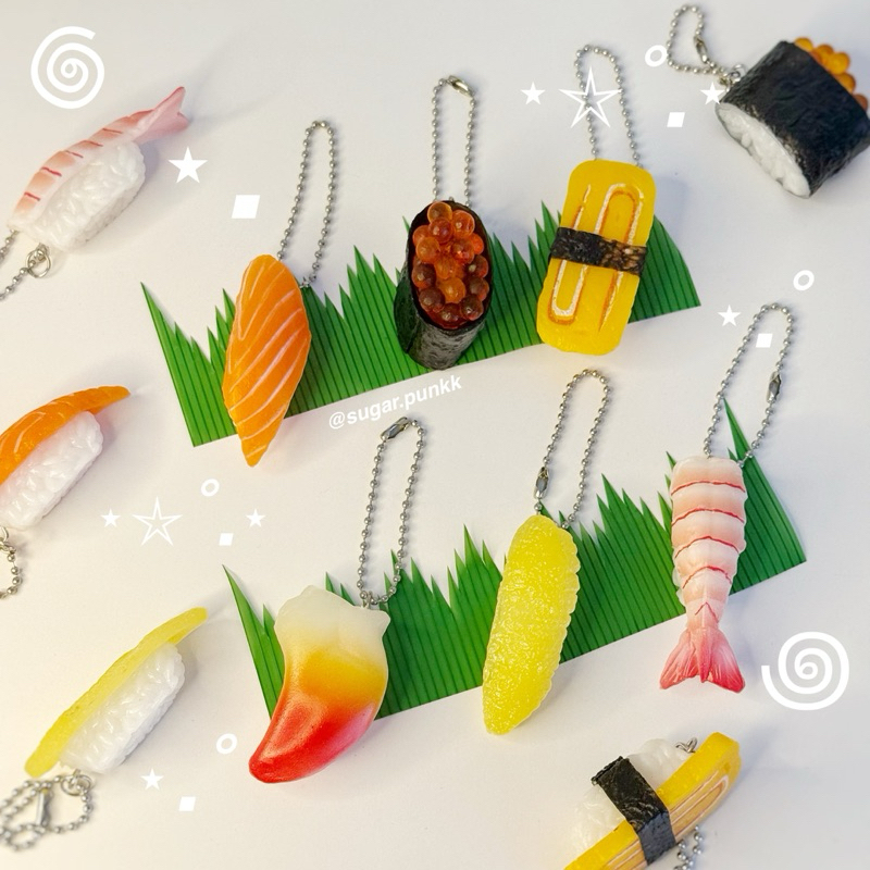 SUSHI KEYCHAIN & NIGIRI SIMULATION JAPANESE FOOD // SUSHI & NIGIRI KEYCHAINS