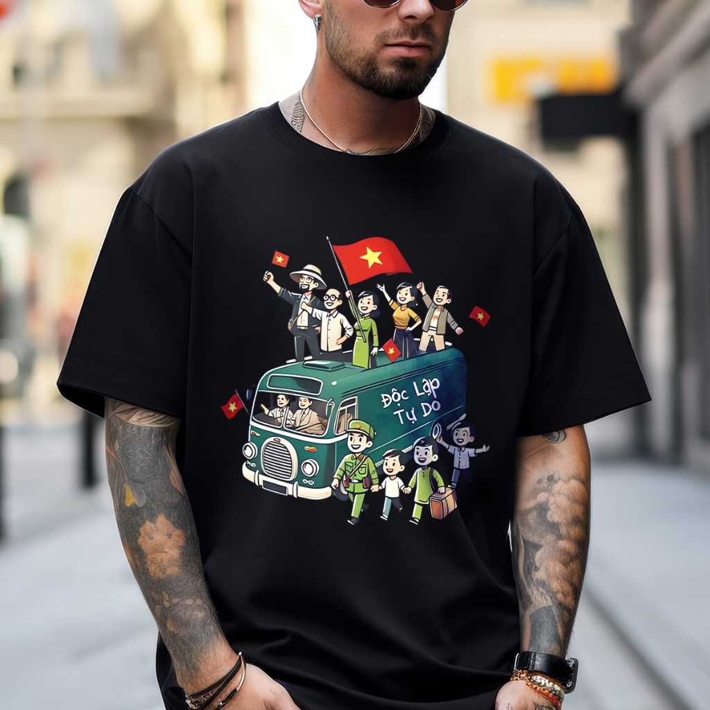 เสื้อยืดเวียดนาม Freedom Warm No Happiness I love Vietnam Local Brand Oversize 582