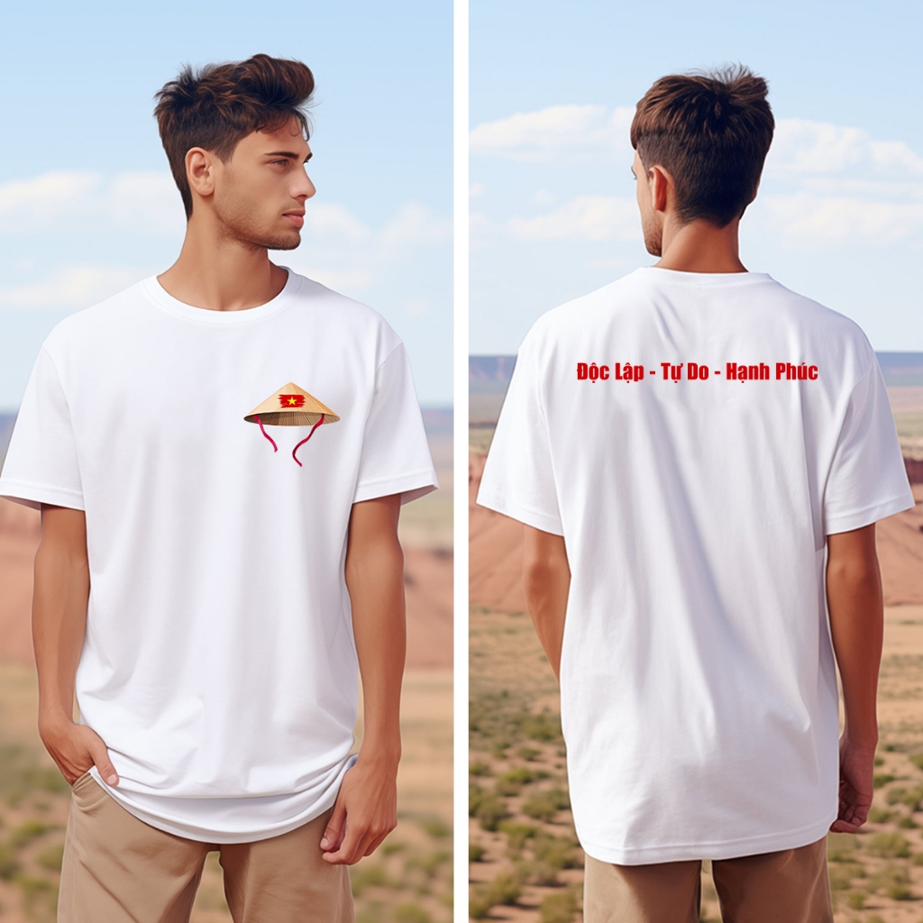 เสื้อยืดเวียดนาม Freedom Warm No Happiness I love Vietnam Local Brand Oversize 583