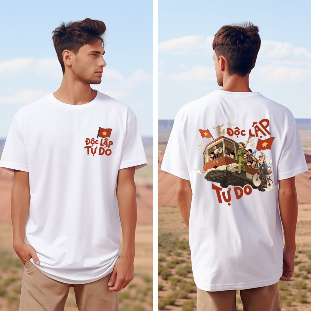 เสื้อยืดเวียดนาม Freedom Warm No Happiness I love Vietnam Local Brand Unisex 586