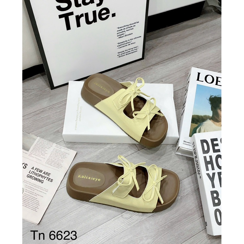 รองเท้าแตะ 3F มี STICKED BOW (รหัส 6623)