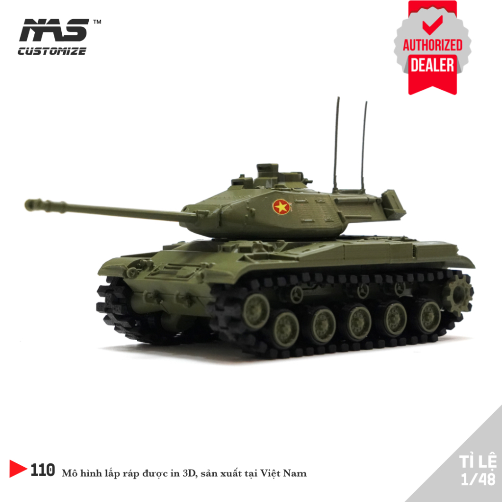 [NAS] โมเดลประกอบถังเวียดนาม M41 Walker Bulldog 1/48 โมเดลประกอบทหารของถัง M41