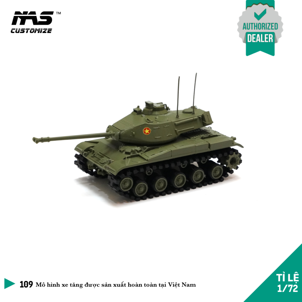 [NAS] รถถังอเมริกันรุ่น M41 Walker Bulldog 1/72 โมเดลประกอบทหารของถังเวียดนาม M41