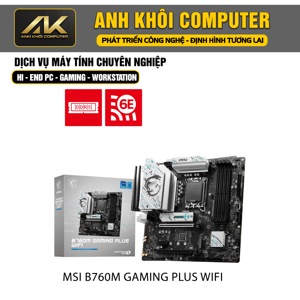 MSI B760M GAMING PLUS WIFI DDR5 เมนบอร์ด