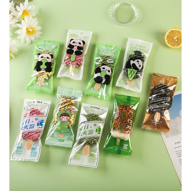 NILON BAGS FOR CREAM - SPECIALIZED FOR ICE CREAM, HANDMADE ICE CREAM - 100 ถุง 8X19CM - TUULOCHATHHA