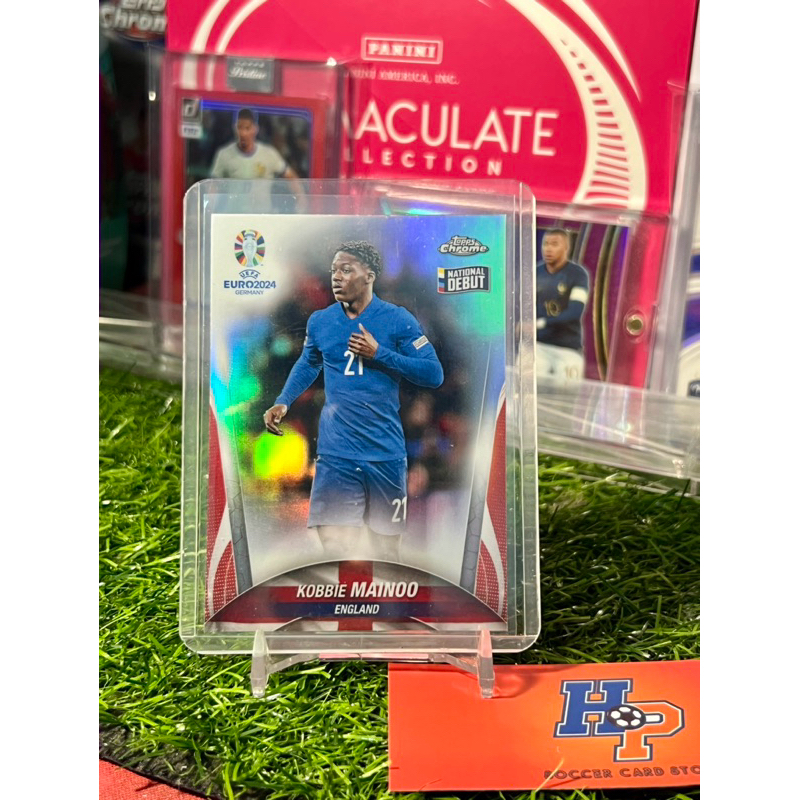 Kobbie Mainoo National Debut Refractor Topps Chrome Eur0 2024 การ์ดฟุตบอล