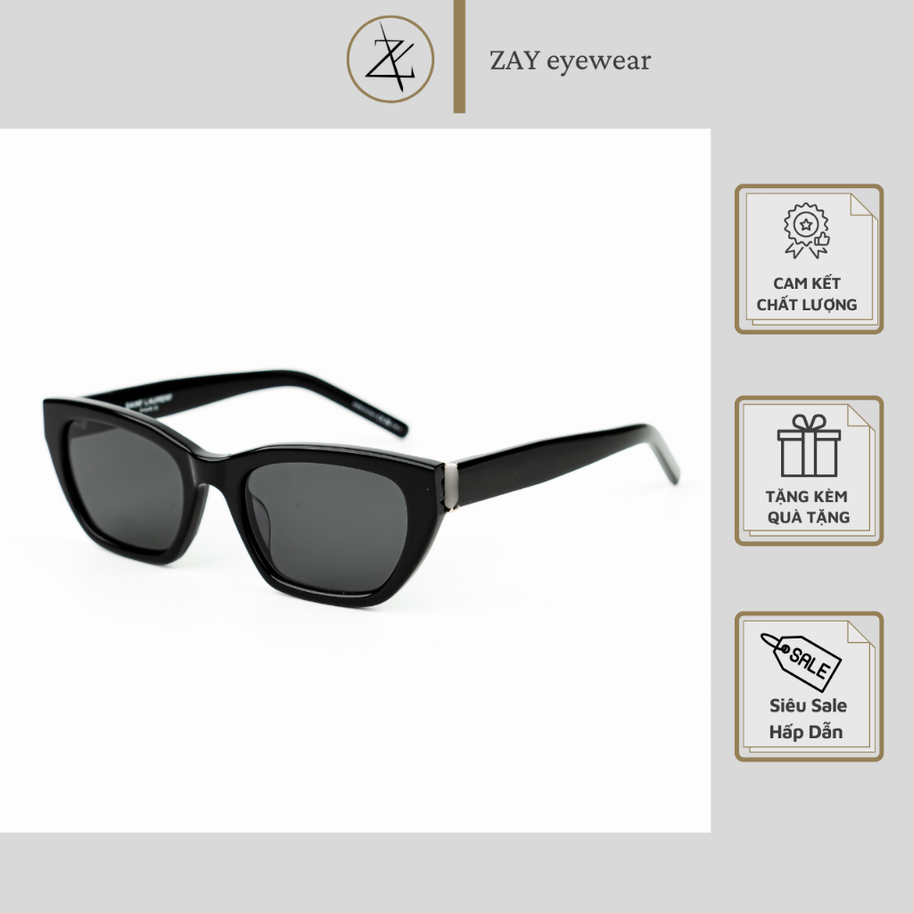 Zay eyewear Y/S SLM 127/F แว่นกันแดดอะซิเตทตาแมว สไตล์แฟชั่นสูง