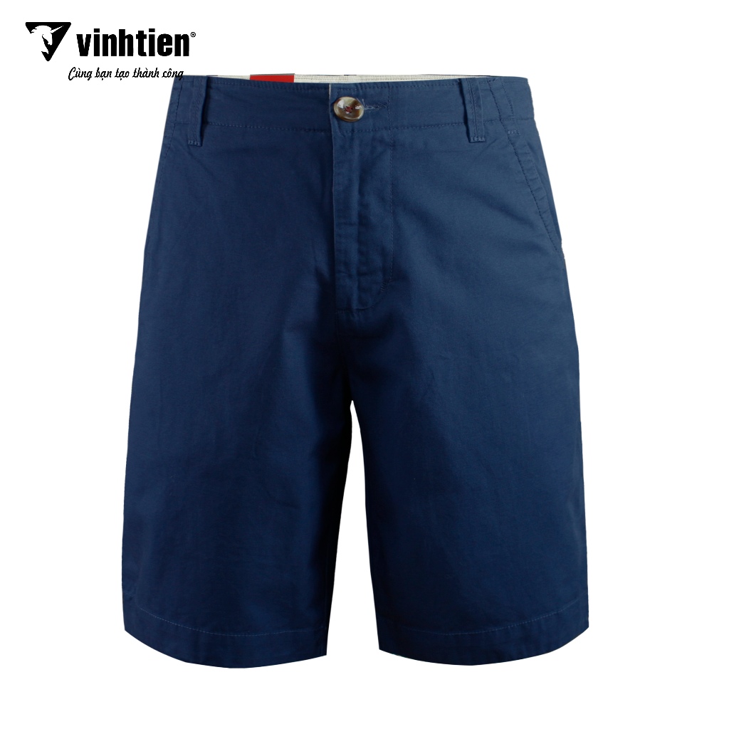 กางเกงขาสั้นคลาสสิค 375 Vinh Tien - ผ้าคอตตอนสีกากีตรง - HG2-B046