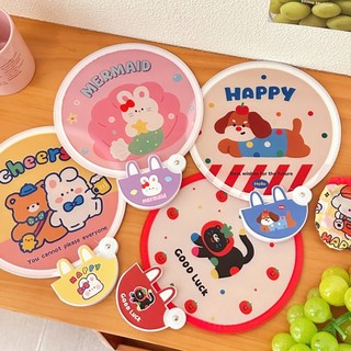 Quạt Gấp Hoạt Hình Dễ Thương - Size Lớn Có Tay Cầm - Quạt Nhỏ Bỏ Túi