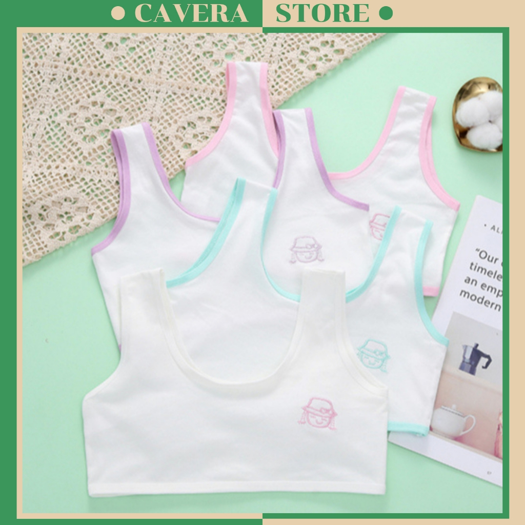 คอมโบเสื้อผ้าฝ้าย 3 ตัว สําหรับสาวป่วน บาง เบา สบายสุดๆ บรา CAVERA A.757